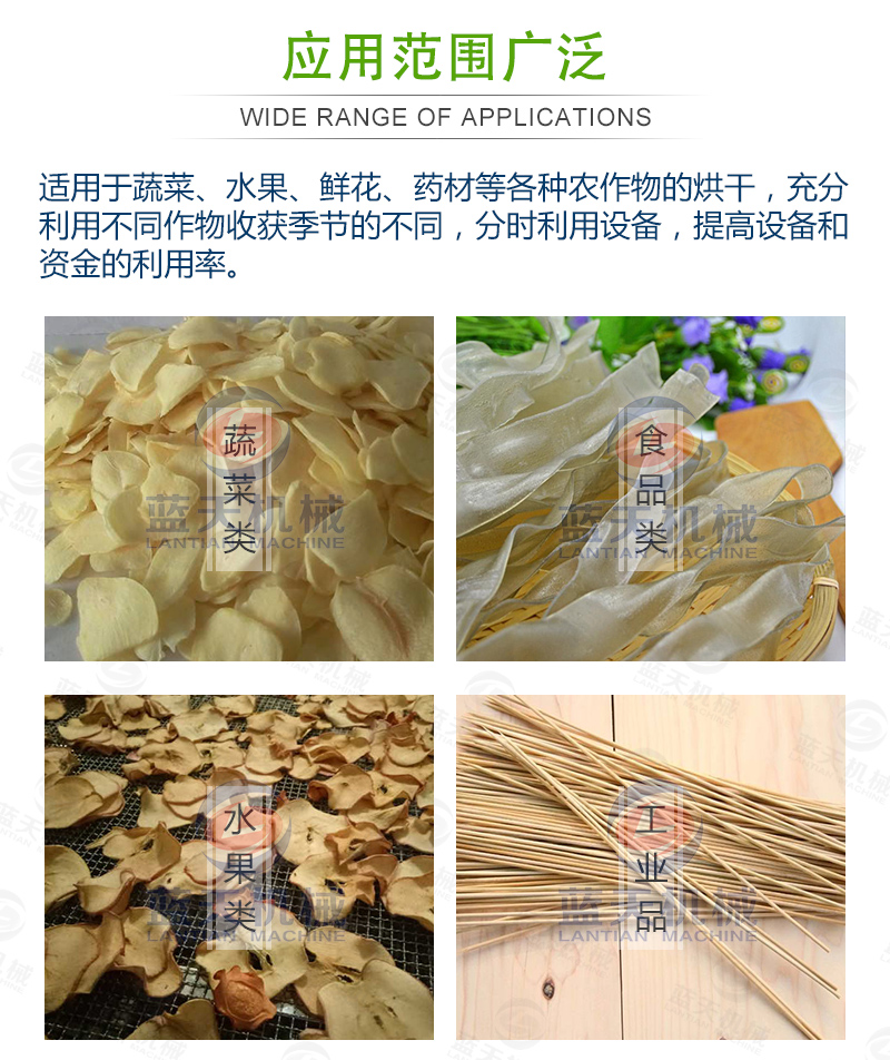  大蒜片網(wǎng)帶烘干機(jī)應(yīng)用范圍