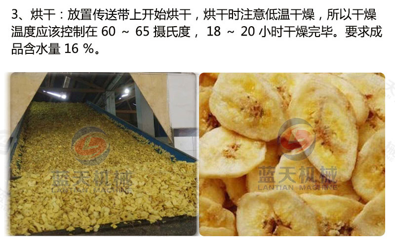 香蕉片網(wǎng)帶烘干機(jī)烘干工藝